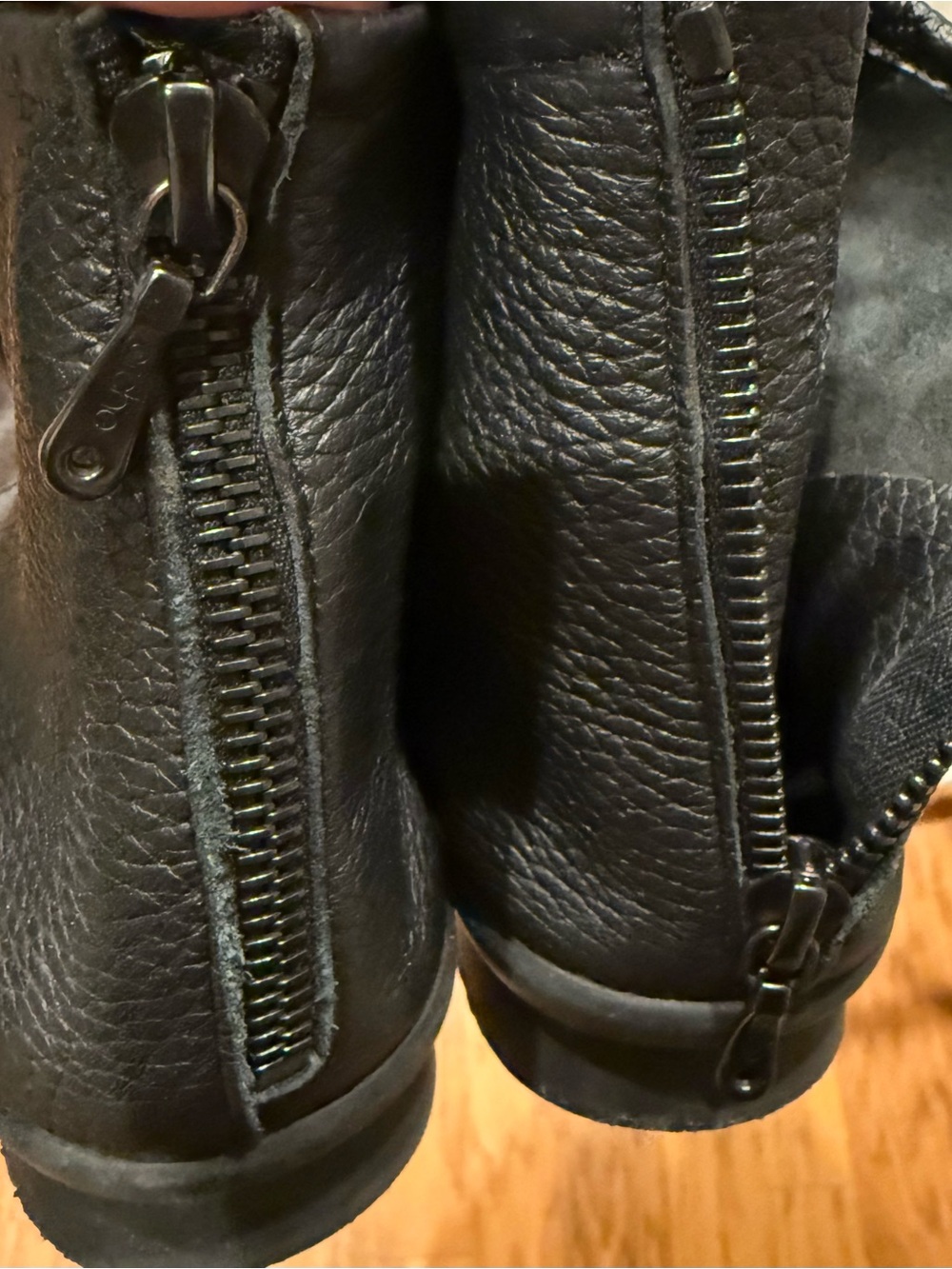 Arche Black Leather Rear-Zip Ankle Booties - Picture 8 of 10